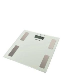 Salter Analyser Bathroom Scales In White